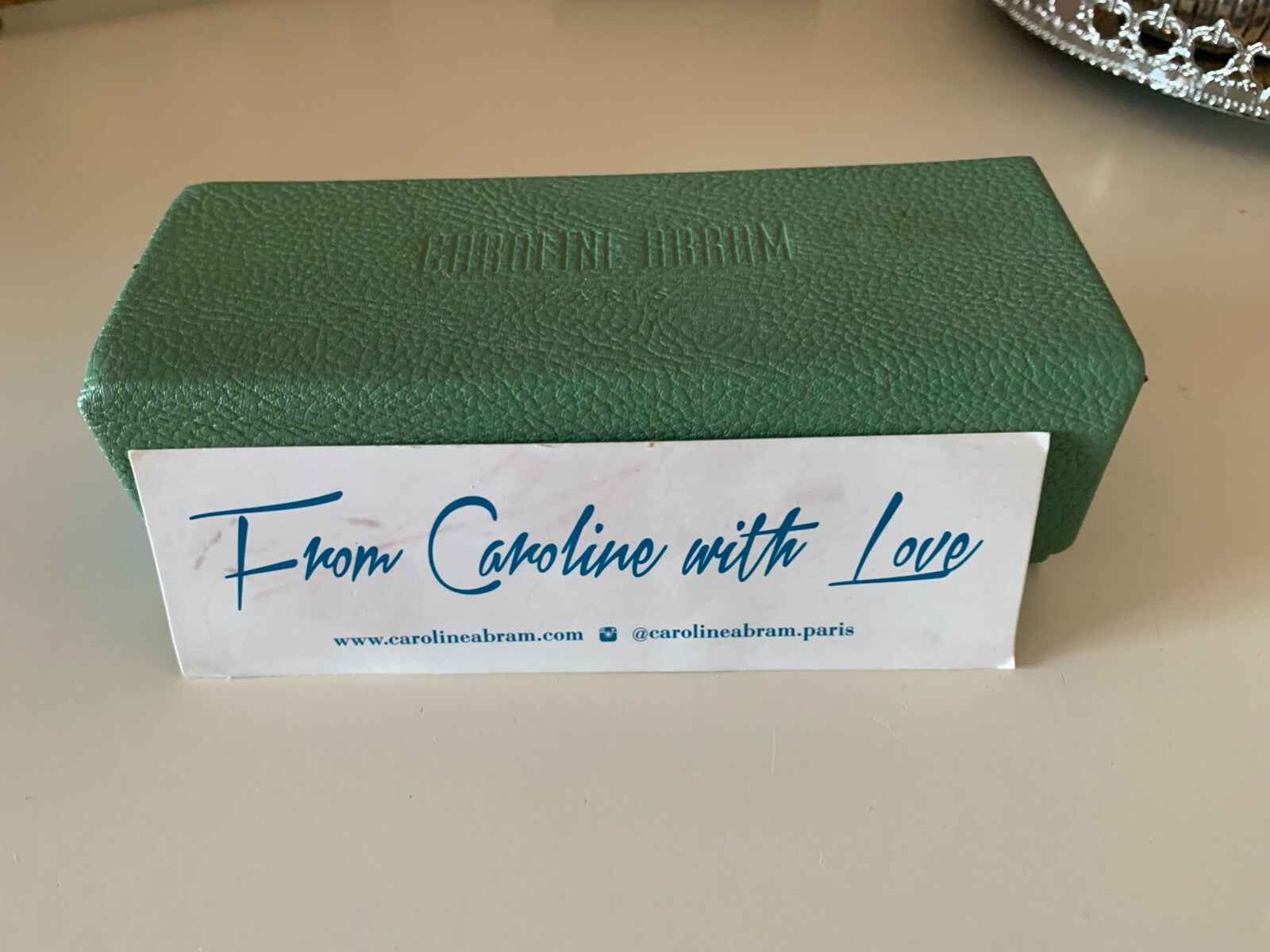 🔴 Custodia occhiali CAROLINE WITH LOVE francesi fodero vintage