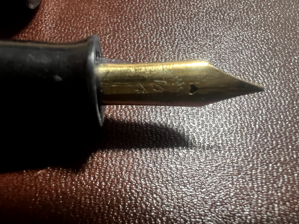 🔴 Penna stilografica celluloide rossa a pulsante pennino ORO scrive vintage