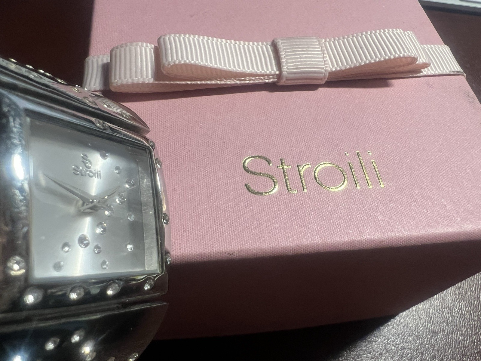 🔴 STROILI orologio donna bracciale B0456 acciaio al quarzo con strass