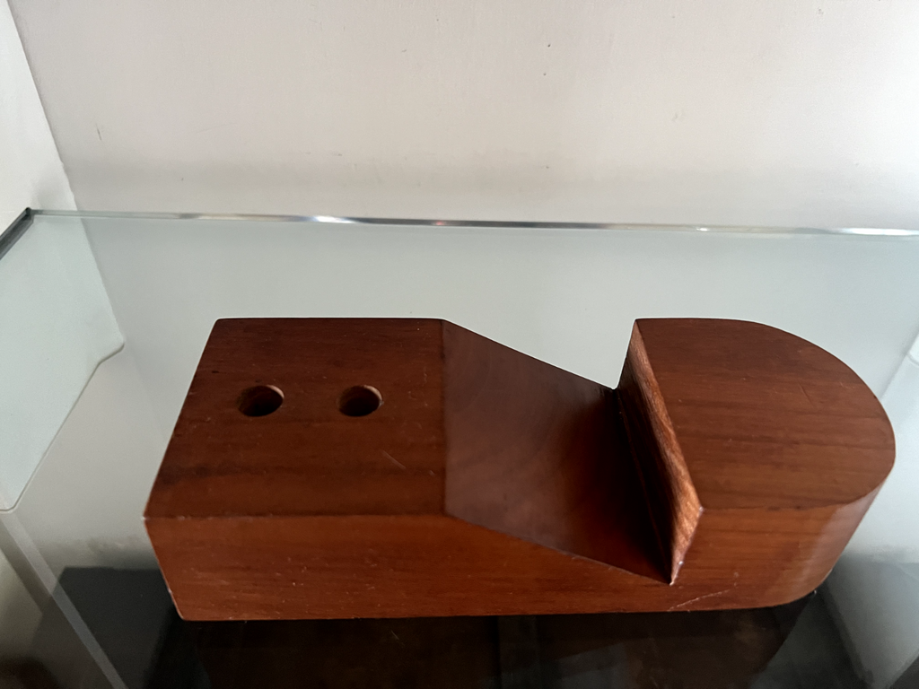 🔴 Base penna stilografica sfera stilofori scrivania portapenna LEGNO L 19