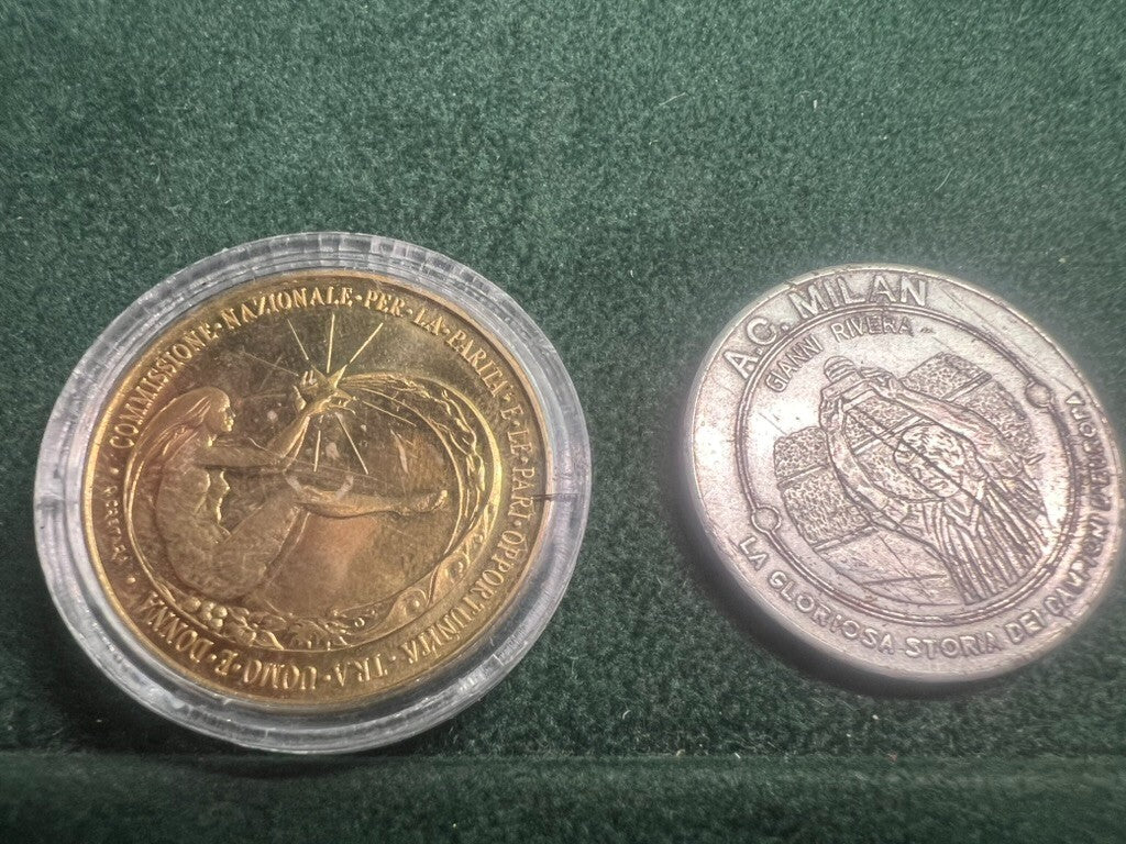 🔴 Medaglie SPORTIVE al merito metallo con nastri vintage LOTTO n.21