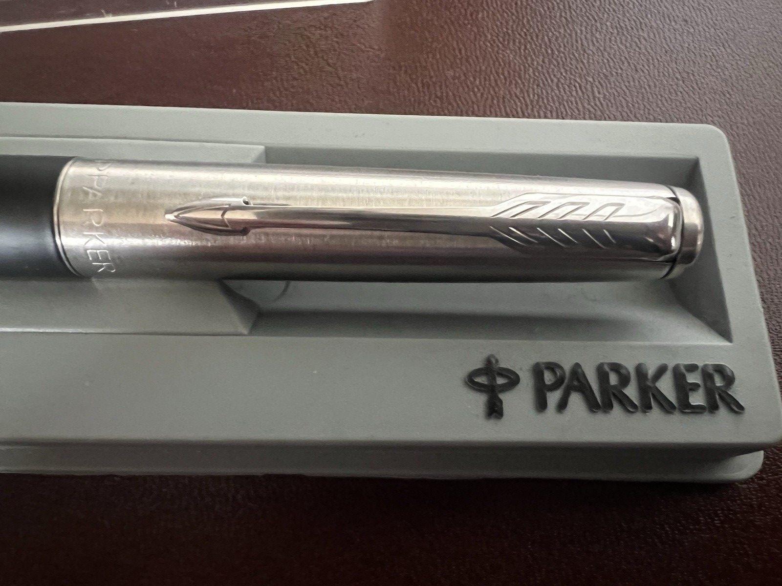 Parker Stylo-Plume Stylo à Plume Noire Chrome M Avec Cartouches Écrit Vintage