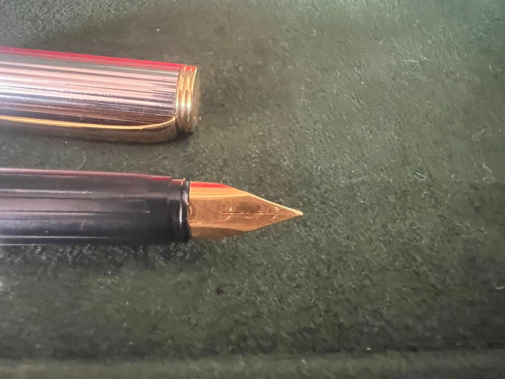 🔴 Penna stilografica e sfera mini e standard metallo cromate scrivono vintage