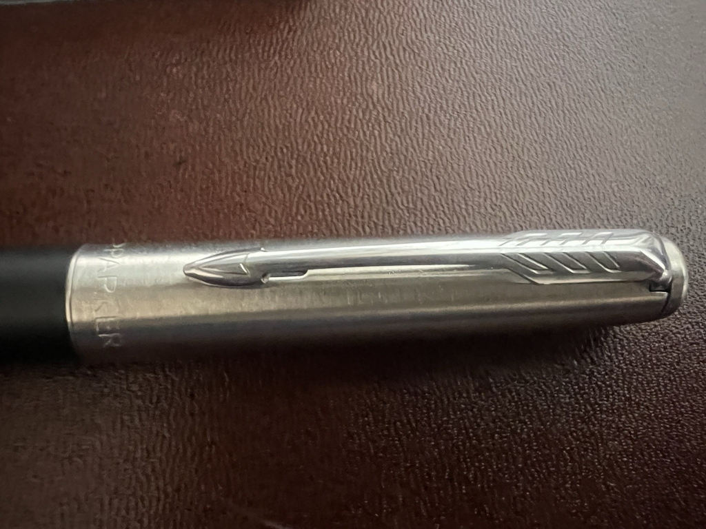 Parker Stylo-Plume Stylo à Plume Noire Chrome M Avec Cartouches Écrit Vintage