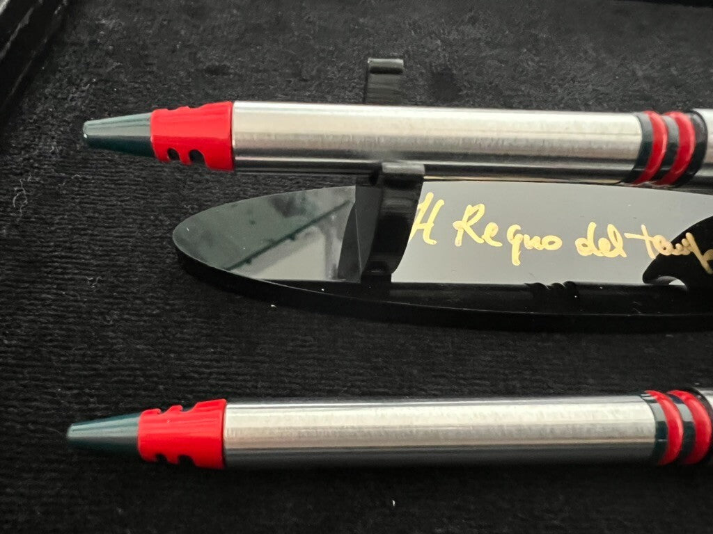 Auretta Penne par Aurora Club Chrome Rouge Et Bleu Sphère Trousse Vintage 70 