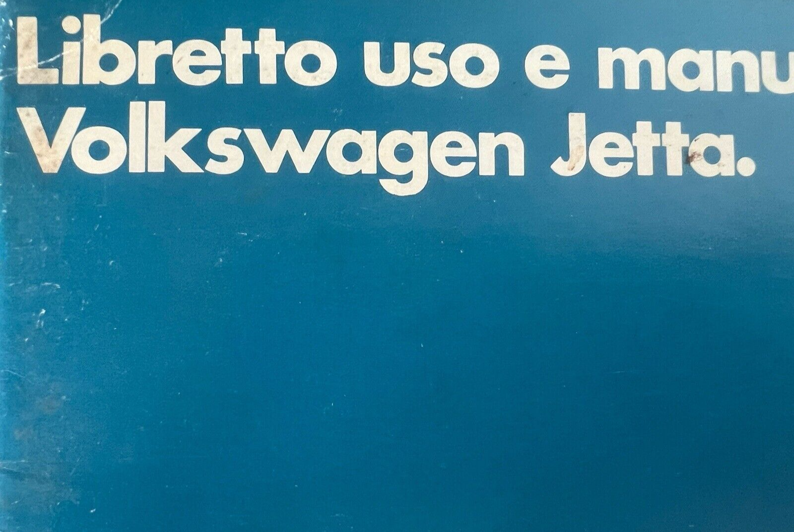 Volkswagen Jetta Booklet Car Use Maintenance Italian Original Vintage Retro
