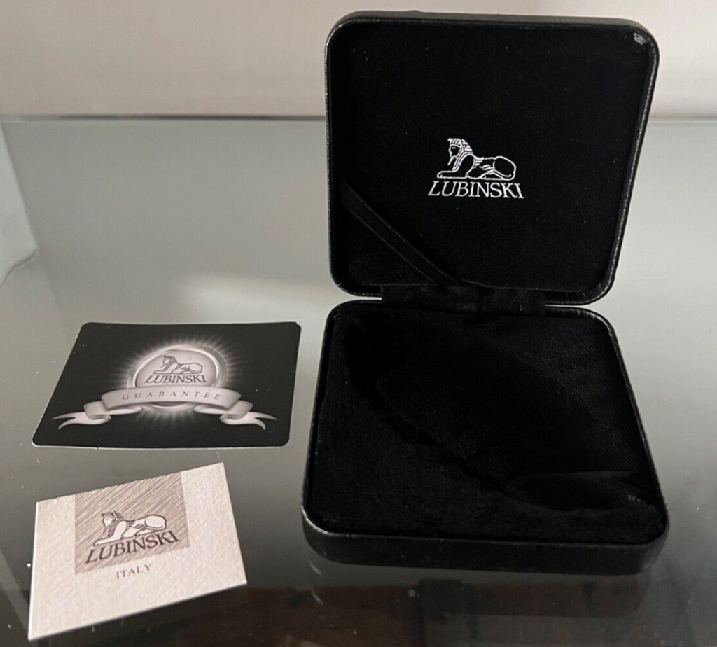 🔴 LUBINSKI scatola accendino nera CON GARANZIA misura interna ovale 9x4 cm