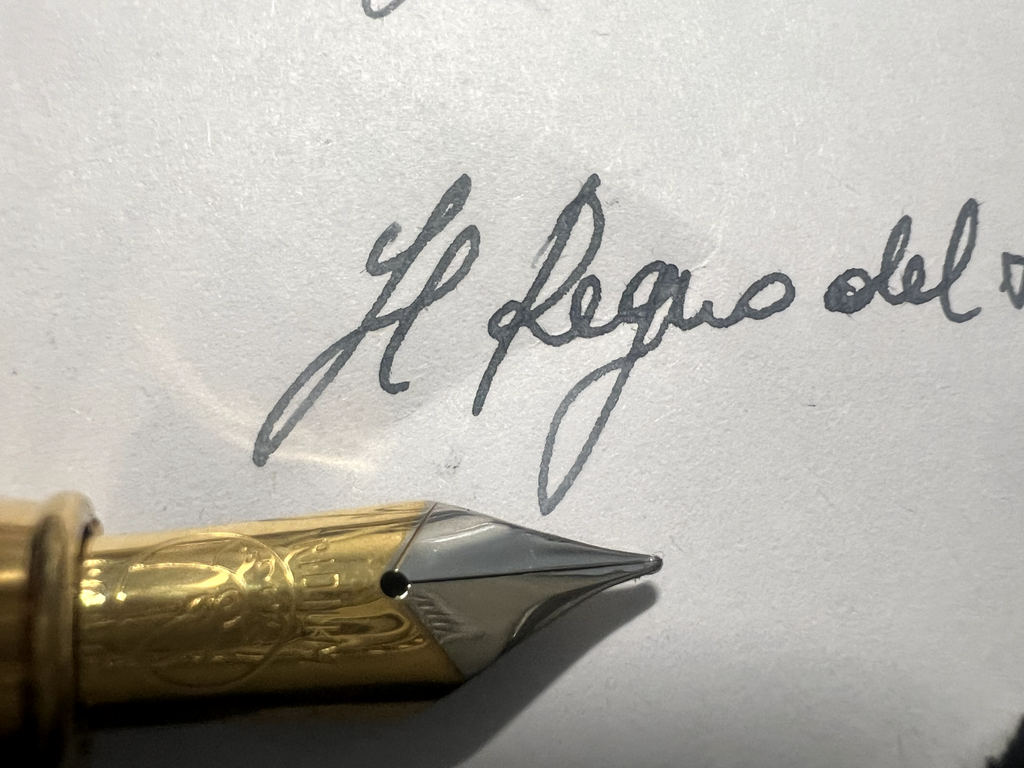 🔴 Penna stilografica lacca marmorizzata da scrivania con peso ferma carte