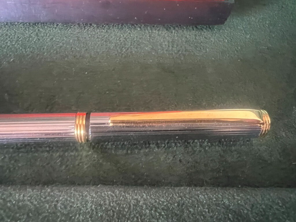 🔴 Penna stilografica e sfera mini e standard metallo cromate scrivono vintage