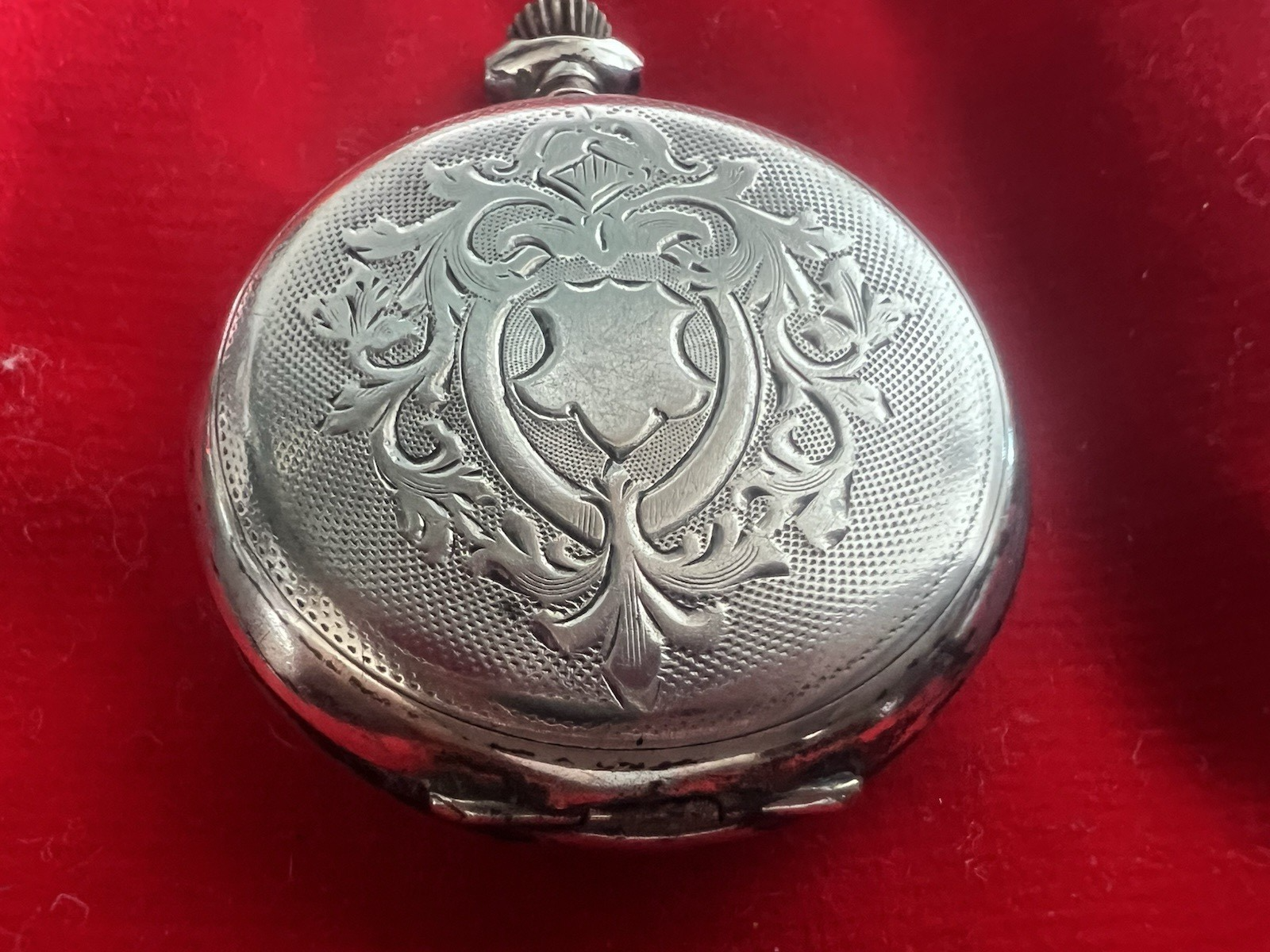 🔴 Orologio tasca ARGENTO 800 donna da revisionare parti vintage REMONTOIR 4