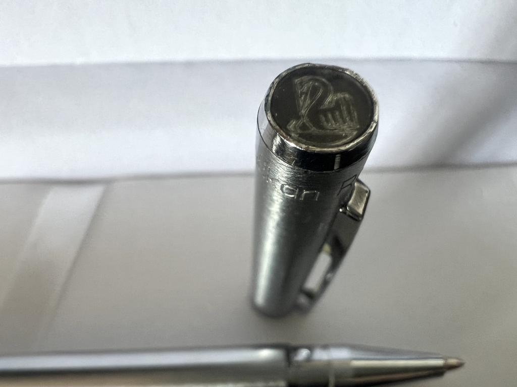 🔴 PELIKAN penna sfera cromata con refill roller scrive vintage