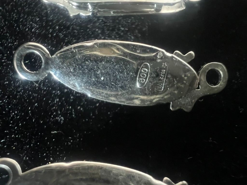 🔴 ARGENTO 800 chiusure collana gancio 1 filo con pietre vintage 3 PEZZI