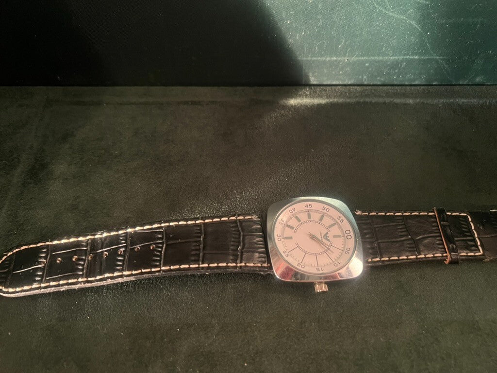 🔴 EMPORIO ARMANI orologio uomo quarzo acciaio quadrato astuccio e garanzia