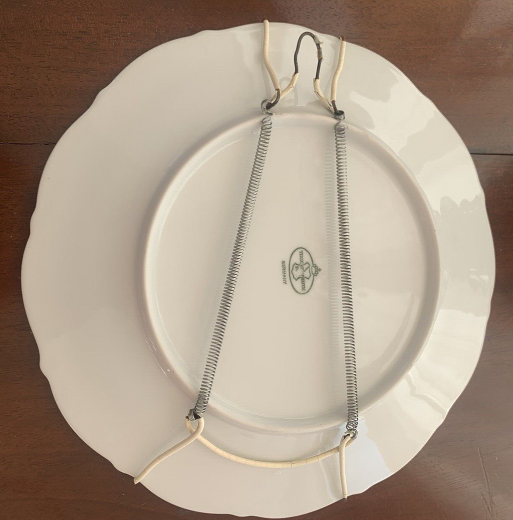 Tirschenreuth Assiette Porcelaine Deutschland A Mur Chevalier 1 Vintage 25 CM 