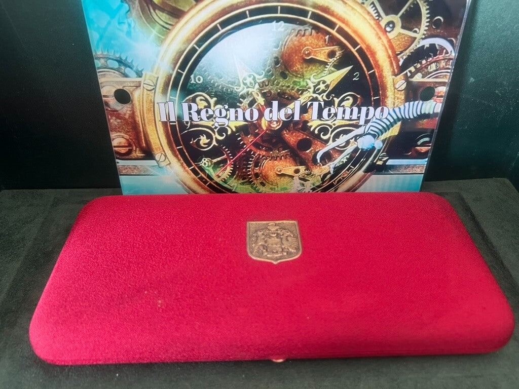 🔴 MAIORCA Perlenkettenbox, rote Metall-Innenausstattung mit beflocktem Innenfutter, Garantie 