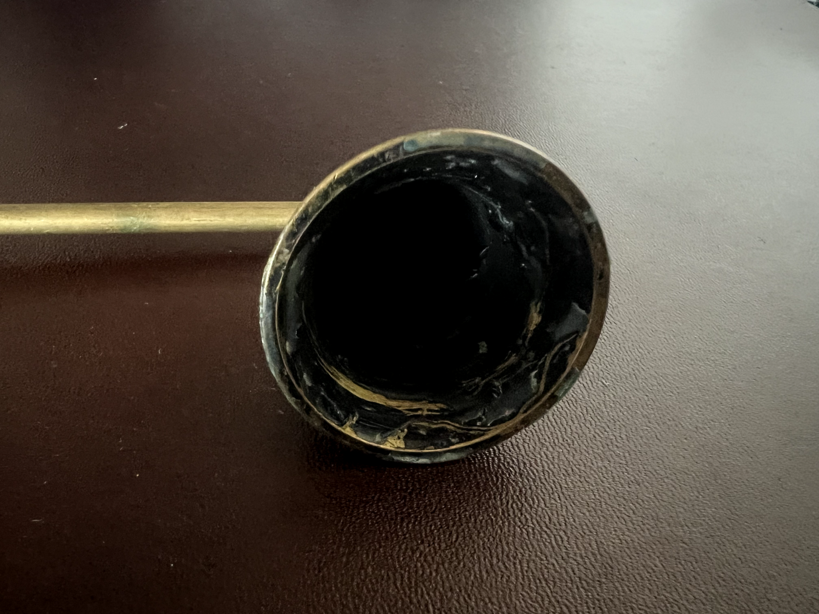 🔴 Spegni candela smorza candela OTTONE MASSICCIO legno lunghezza 30 centimetri