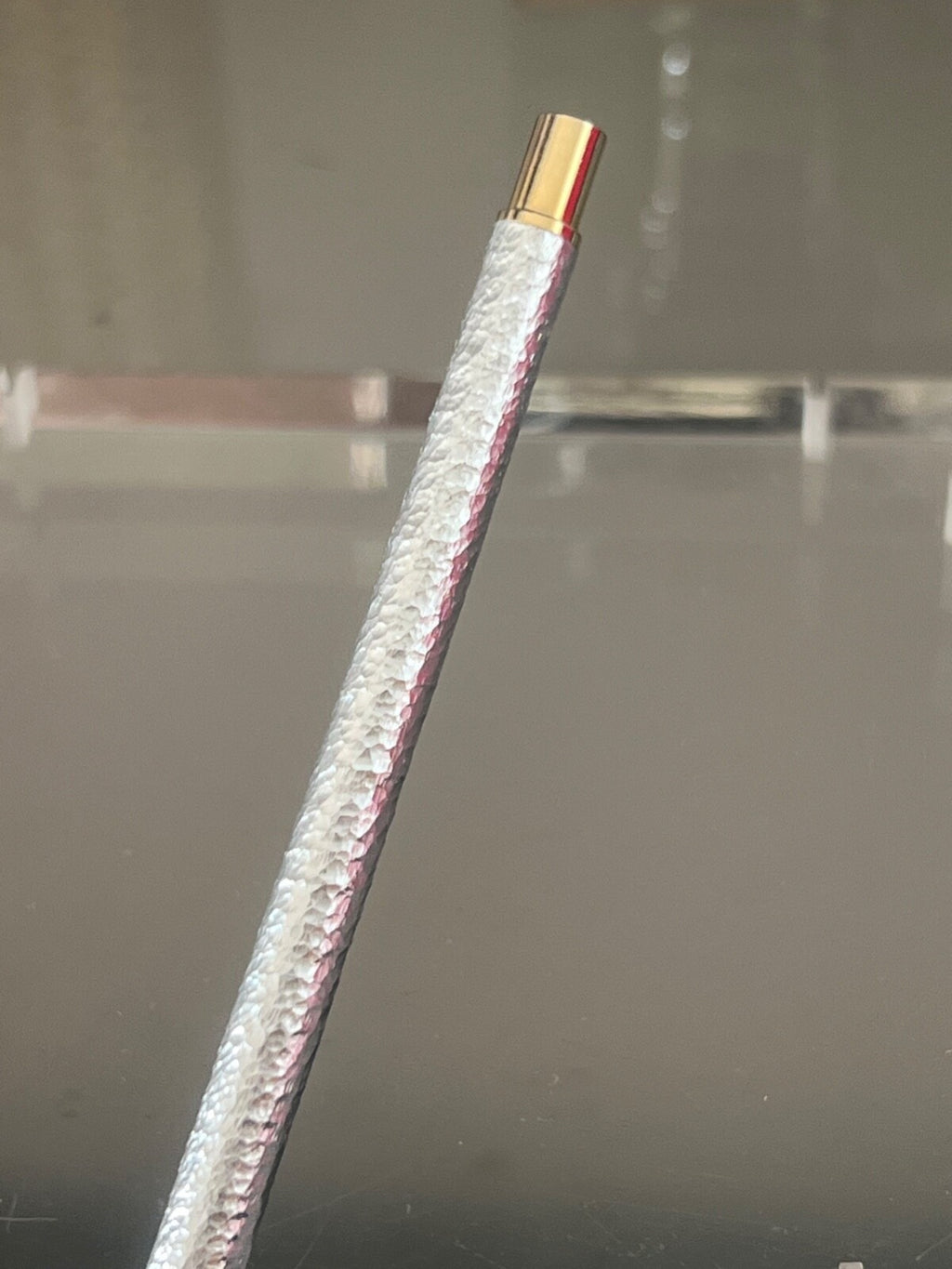 🔴 CLAP penna sfera metallo MARTELLATO molto sottile sostituire refill vintage