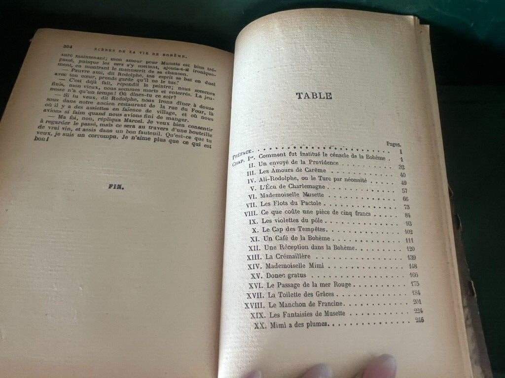 🔴 Libro BOHEME scene della vita di D'Henry Murger in francese antico 1859