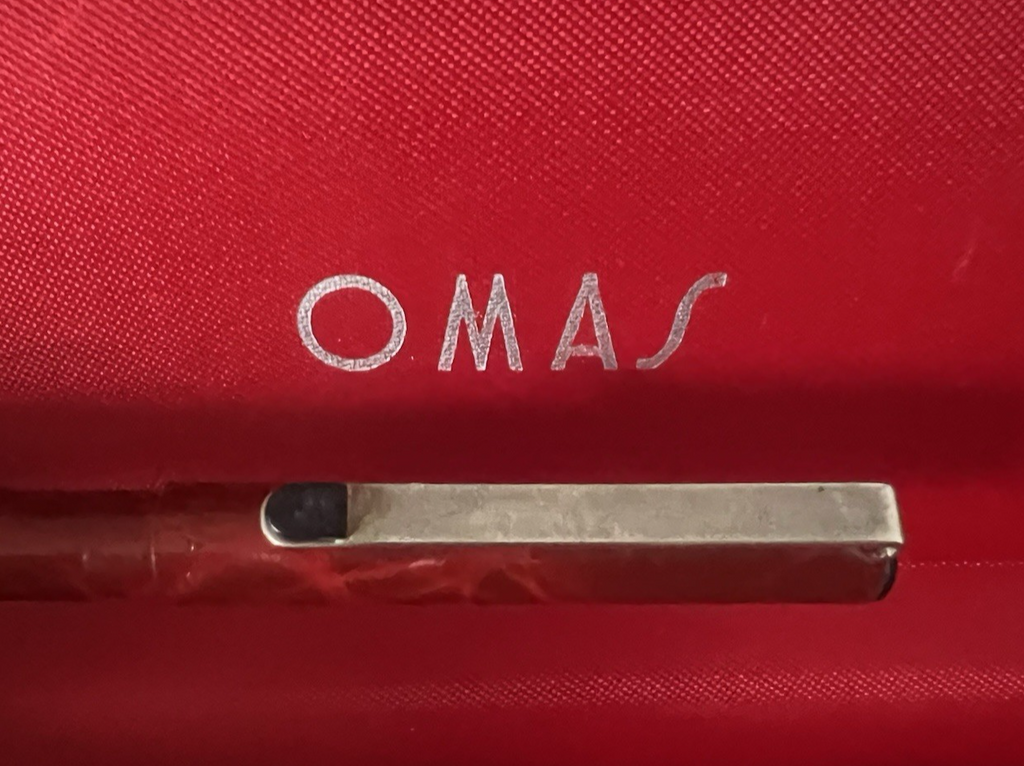 Stylo À Bille OMAS Laque Rouge Cap À Cliquet Vintage 