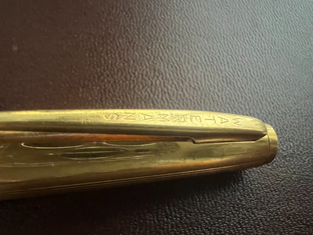 DE WATERMAN Capuche Stylo-Plume Stylo à Plume Plaqué Or Vintage de Rechange C