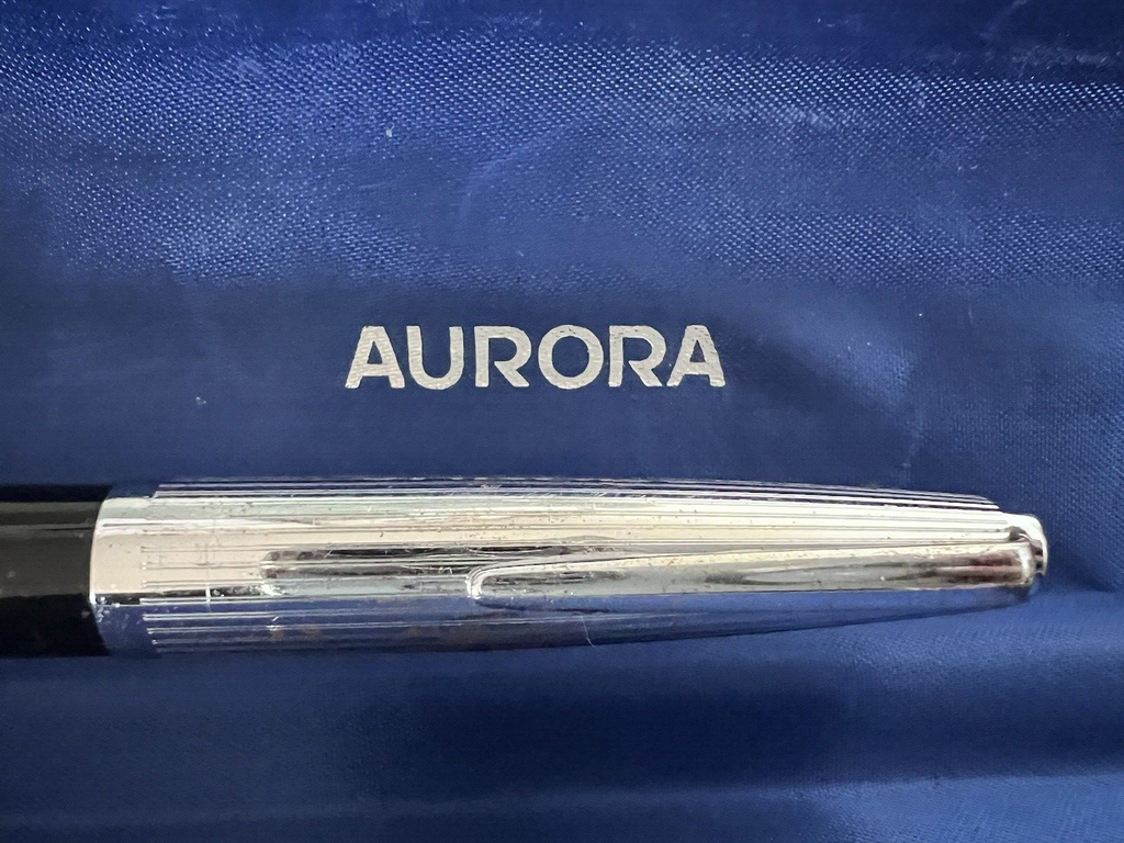 Aurora Stylo-Plume Stylo à Plume Or Duo Cart Et Sphère Scrivono Vintage
