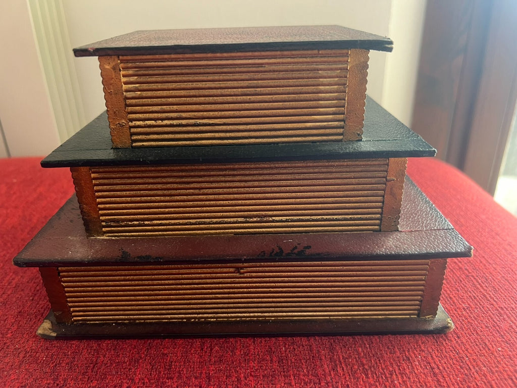 🔴 LIBRI contenitori cassaforte nascondiglio preziosi con pomelli pelle L 22 cm