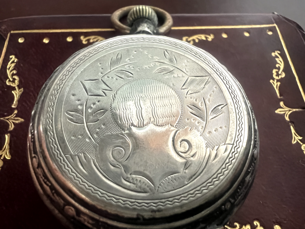 Montre Poche Argent 800 Femme Levier-Dos De Examen Pièces Cylindres 15