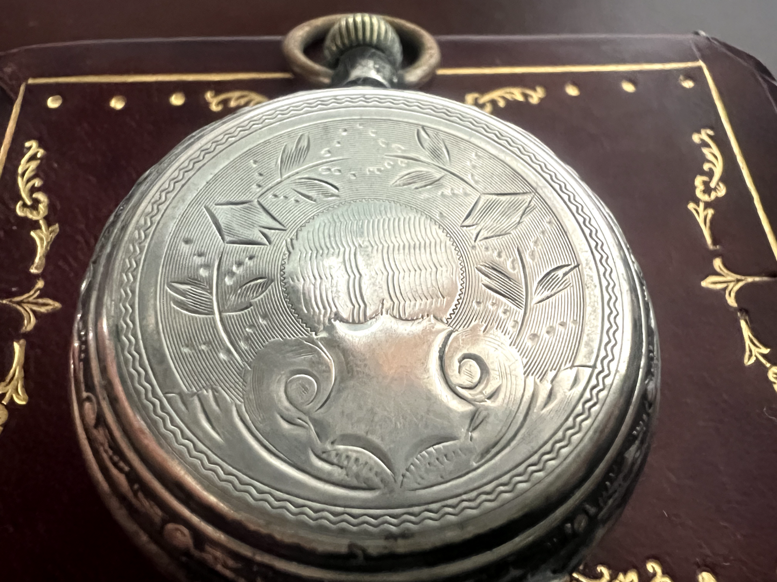 Montre Poche Argent 800 Femme Levier-Dos De Examen Pièces Cylindres 15