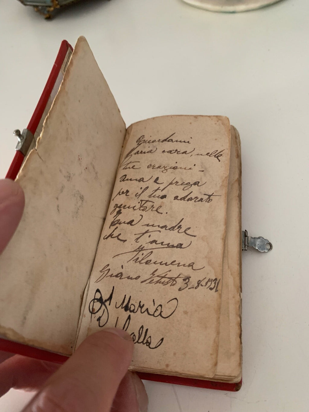 🔴 Book DELIGHTS OF THE CHRISTIAN thick booklet with antique holy cards 1897 