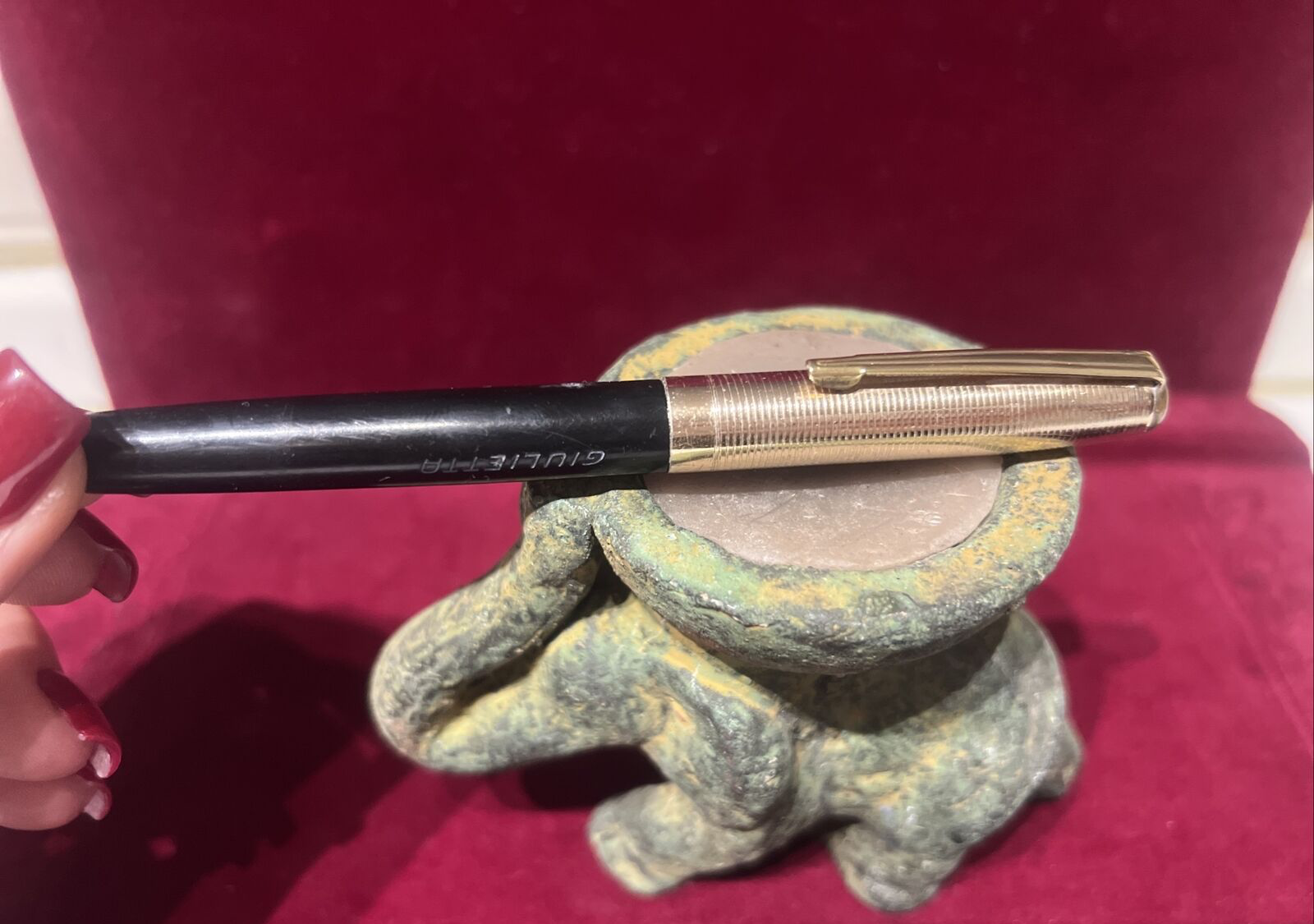 🔴 GIULIETTA fountain pen with internal piston, working, Italian vintage, 1970s 