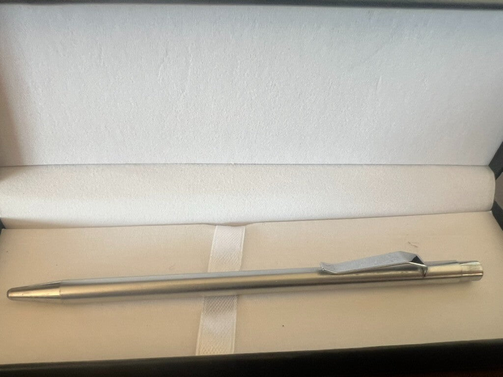 PARAFERNALIA Stylo À Bille Chromé Satiné À Cliquet Vintage