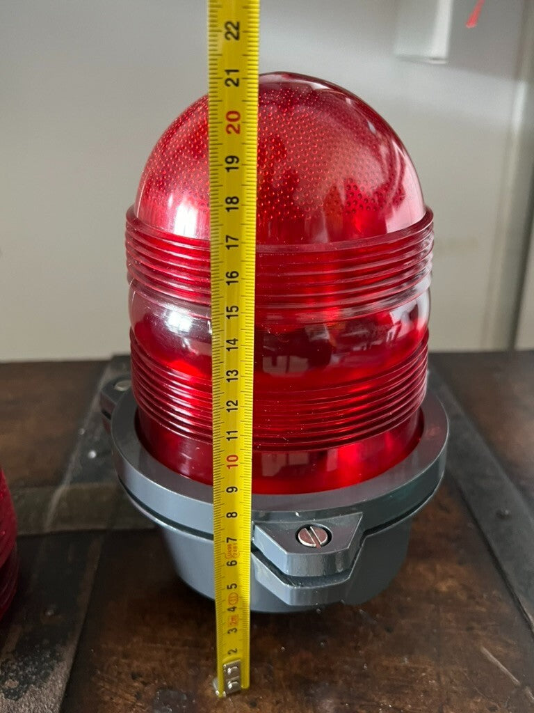 🔴 CASTALDI EC2508 Italienischer Vintage-Leuchtturm aus Glas zur Hinderniswarnung für Land und Meer 