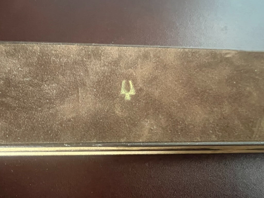 🔴 BULOVA box scatola orologio cofanetto custodia floccato marrone vintage