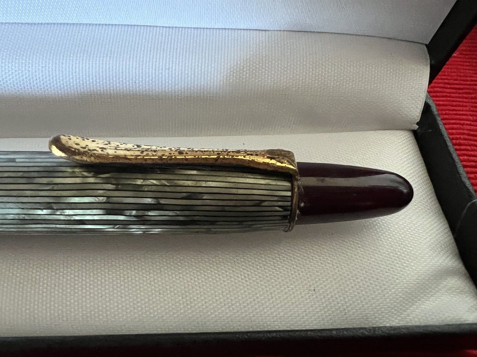 🔴 EXCELSIOR penna stilografica celluloide marmorizzata pistone vintage SCRIVE