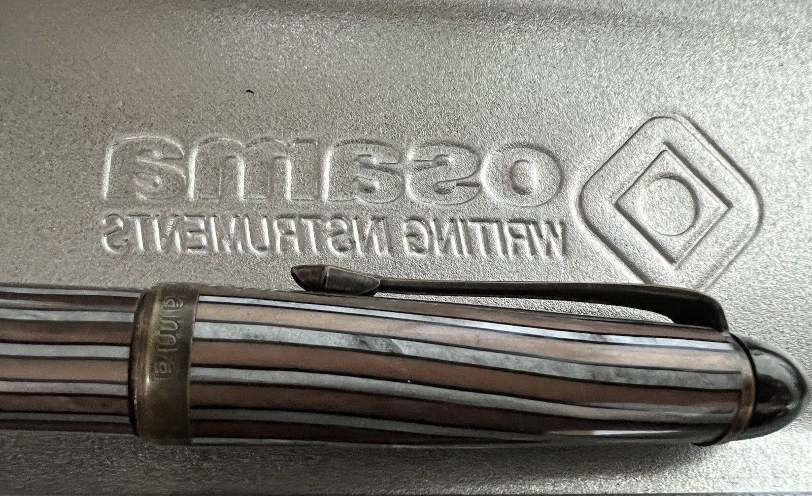 Osama Stylo-Plume Sphère Marbré Irisé Vintage 60
