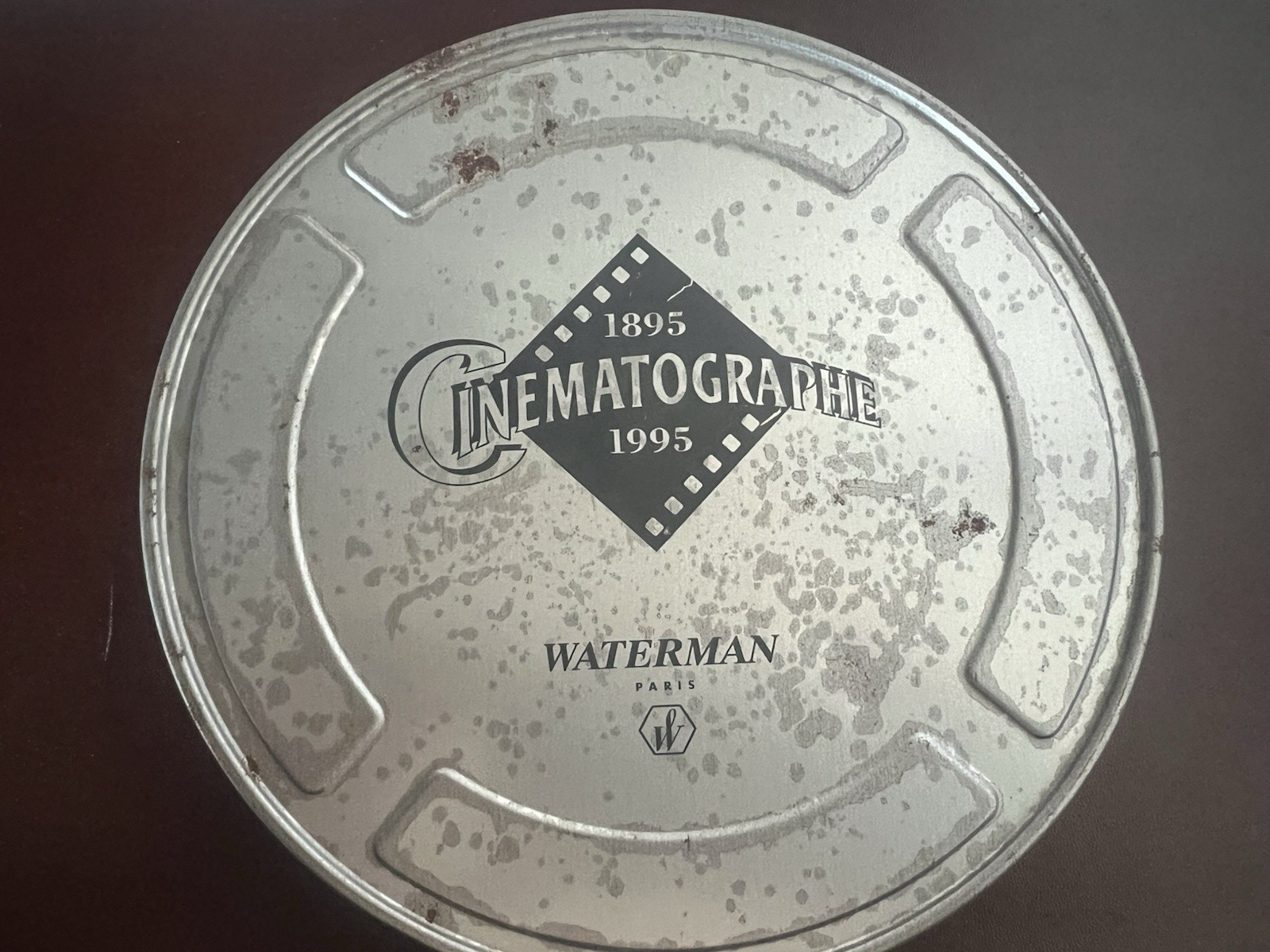 🔴 WATERMAN penna sfera CINEMATOGRAPHE nera bordo incisione pellicola