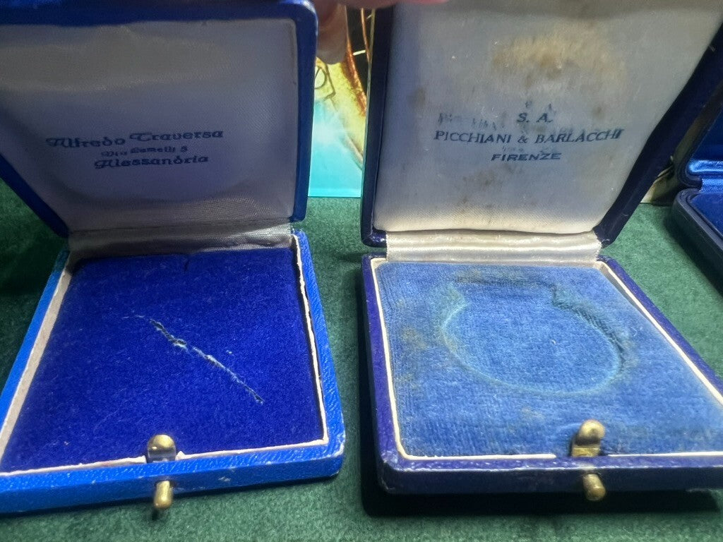 Boxes Jhonson Coins Medals Cases Italy 90 Stock 10 Pieces