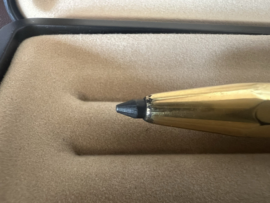 🔴 KOSCA mechanical pencil guilloche 18k gold plated antique pencil early 1900s 