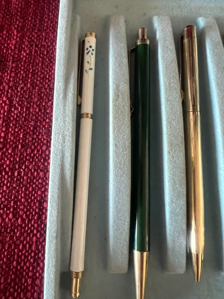 Stifte Sphère Laque Vert Jaune Blanque Doré Lot 6 Vintage Stifte 1970 