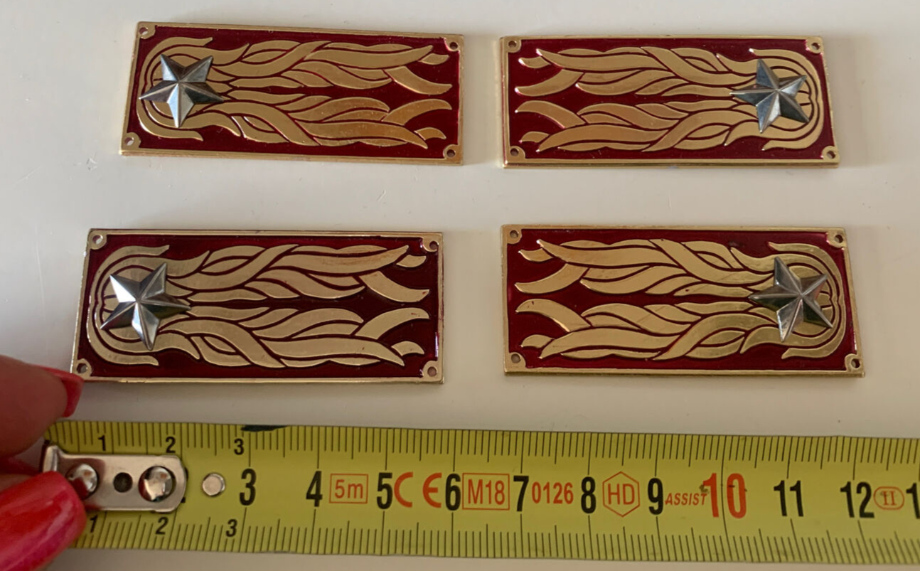 🔴 POLIZIA STATO alamari mostrine per giacca divisa 6 PZ VINTAGE