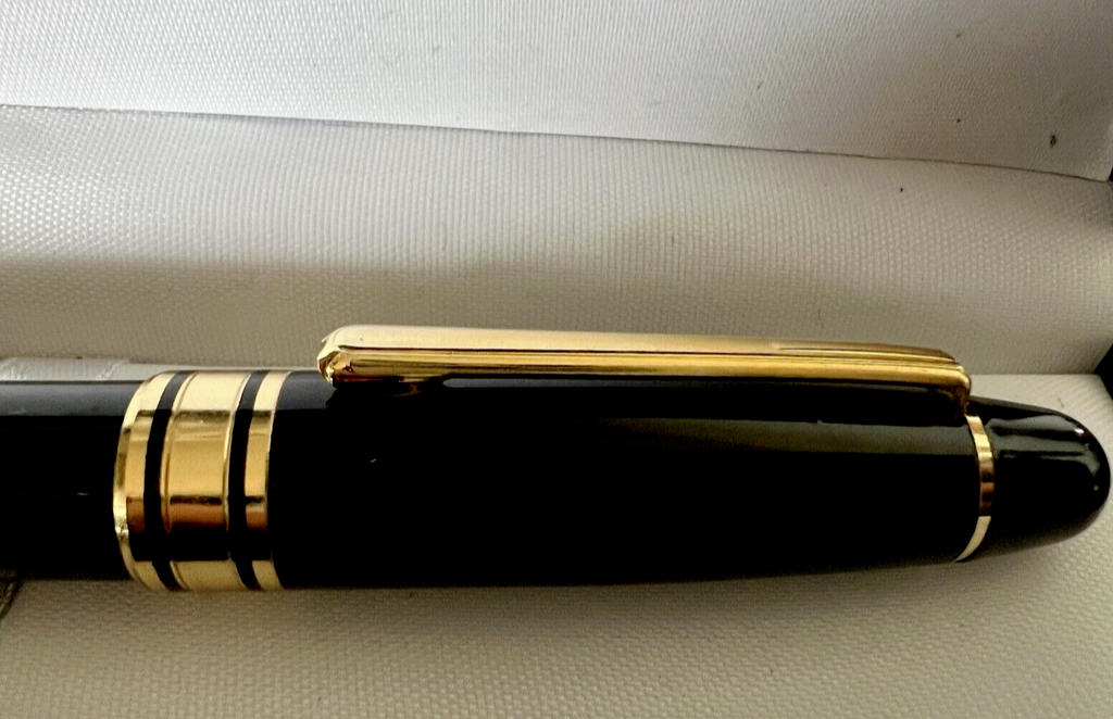 🔴 Penna stilografica lacca nera pennino Iridium Point Germany F cartuccia