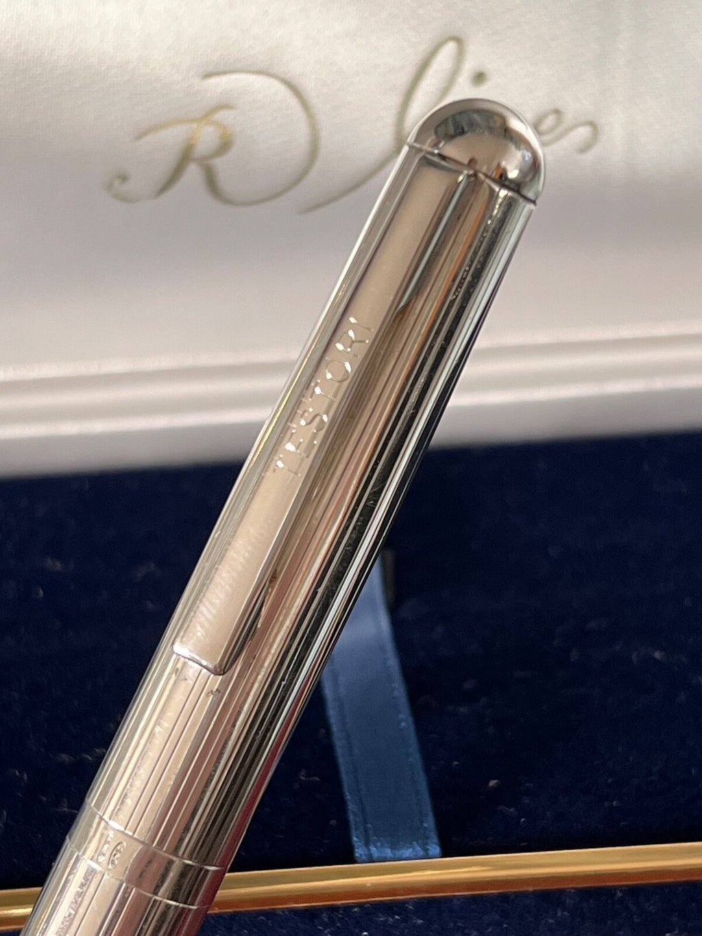 🔴 TESORI penna stilografica ARGENTO 925 MASSICCIO iridium Point Germany vintage