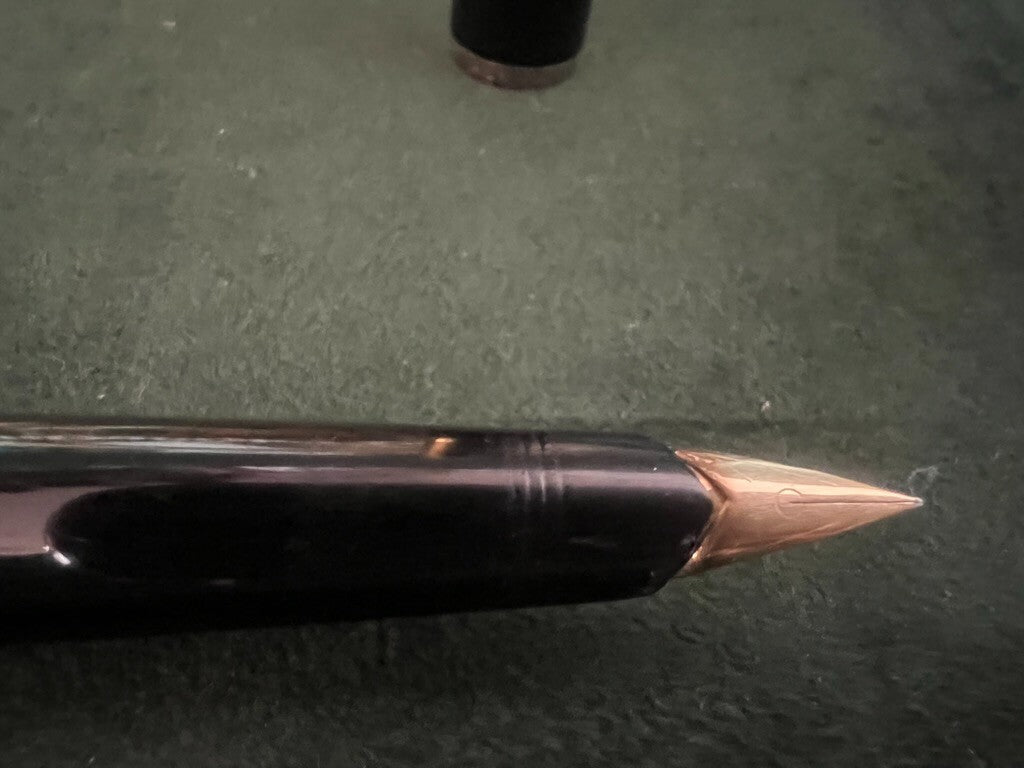 🔴 PELIKAN penna stilografica nera MK21 pistone pennino ORO non inchiostrata