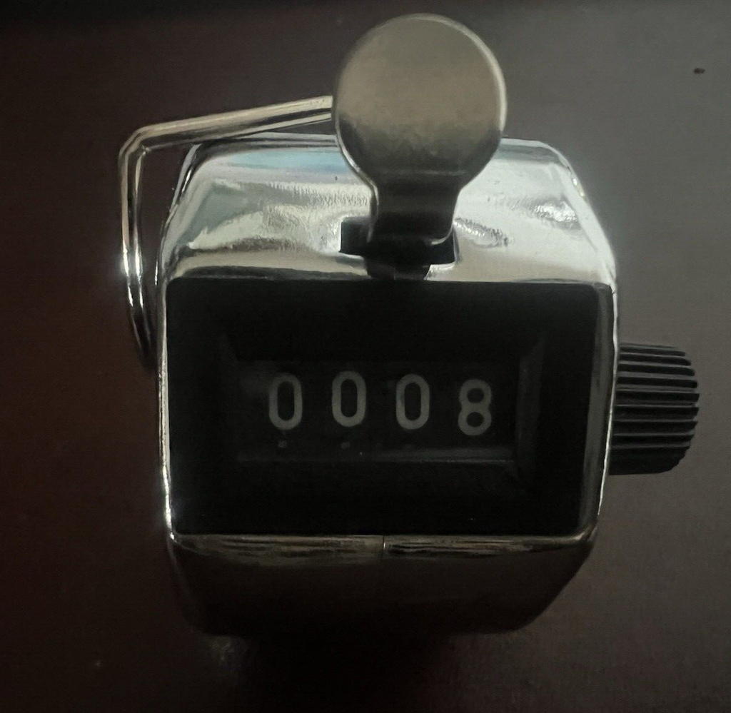 Pedometer Manual Mens Belt Steel Function Vintage