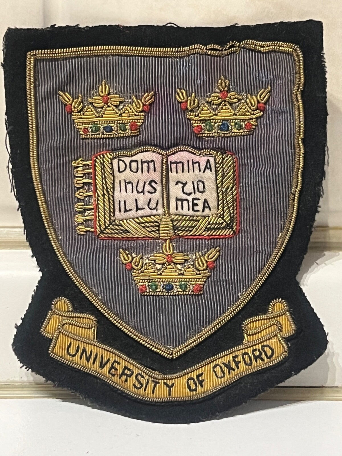 🔴 OXFORD UNIVERSITY bladge blazer per divisa cucito decorazione RARA VINTAGE