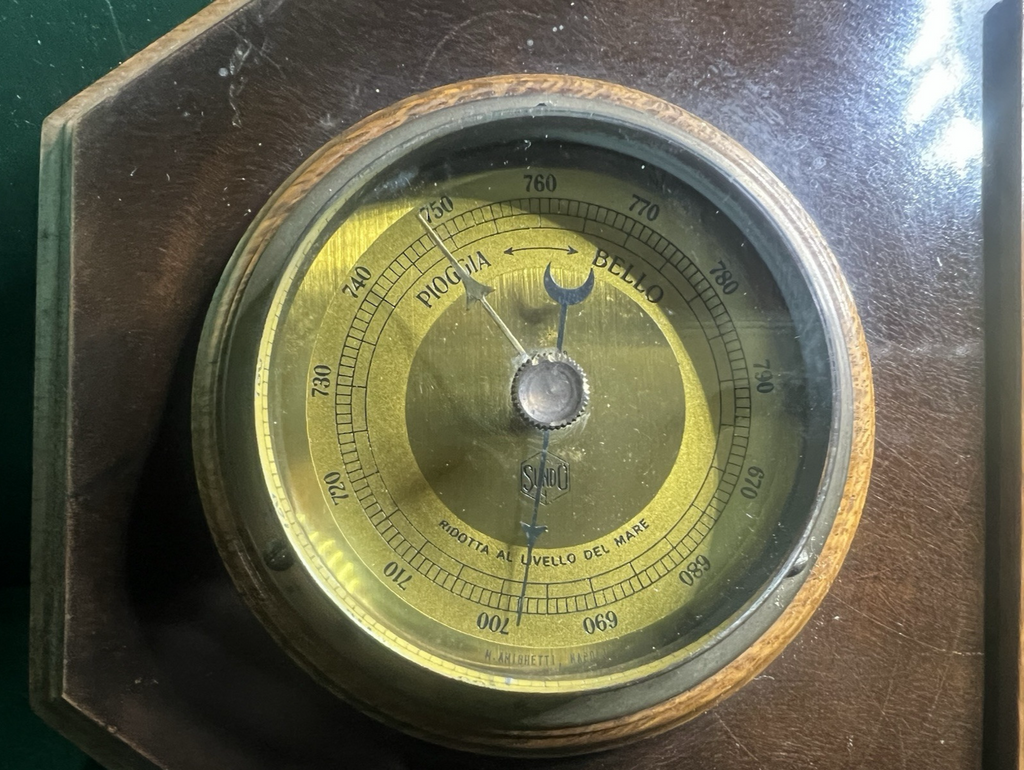 🔴 SUNDO Mechanisches Barometer, Thermometer und Hygrometer, nummeriert 1905, Vintage 