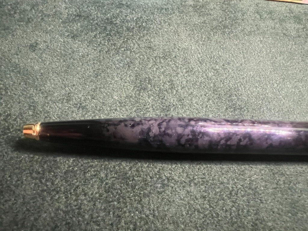 🔴 ELYSEE penna sfera lacca marmorizzata profili dorati con scatola