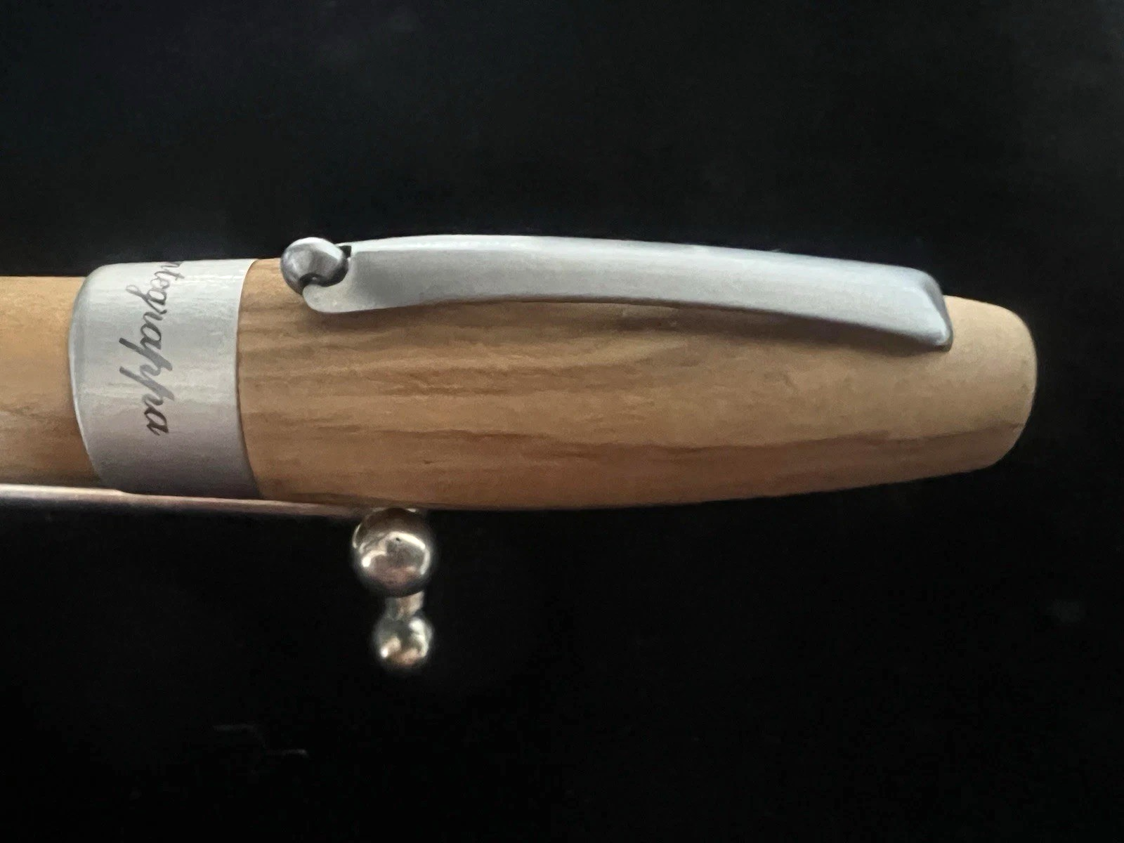 🔴 MONTEGRAPPA penna sfera Pace legno ulivo incisioni Ebraiche Edizione Limitata