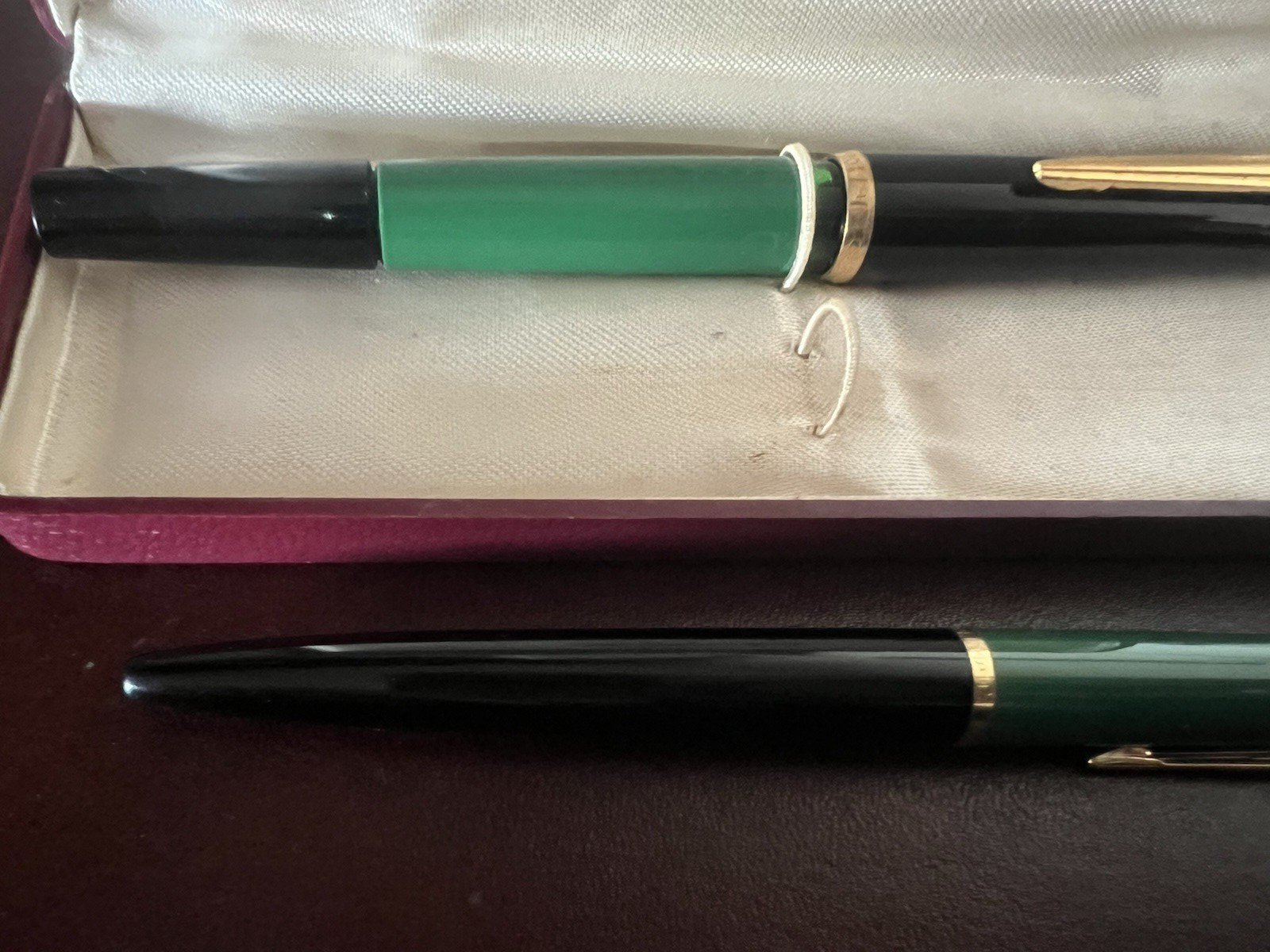 🔴 PELIKAN penna stilografica MK10 a pistone pennino F e sfera K150 set vintage