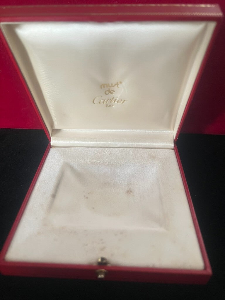🔴 CARTIER Schachtel 535, rote Schachtel für Must de Cartier Vintage Pendulette, getragen